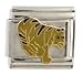 SilverBin Enamel Paint Jungle Yellow Tiger Stainless Steel Italian Charm Link