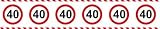 Absperrband Verkehrs Schild ZAHL 40