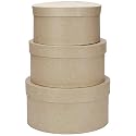 Darice 8/9/10-Inch Paper Mache Round Box