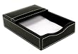 Rustic Genuine Black Leather 4"x6" Memo Holder