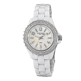 Anne Klein New York 121983WMWB Swarovski Crystal Accented Silver-Tone Ceramic Watch