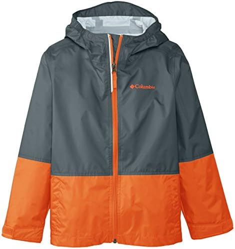 Columbia Big Boys' Trail Trooper Rain Jacket, Grill, Small