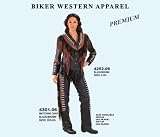 Biker Western Apparel Matching Chaps - Black/Brown