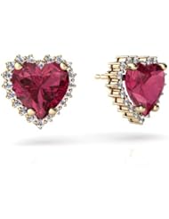 Genuine Pink Tourmaline 14kt Yellow Gold Earrings