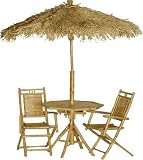 4 Piece Bistro Set with Palapa Umbrella
