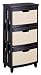 3 Drawer Cabinet in Brown and Jute Finish Organize It All 29653