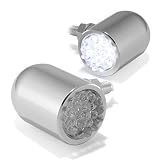 Chrome Bullet White LED Light Turn Signal Fog Light Tail Light Brake Light For Harley... by Astra Security