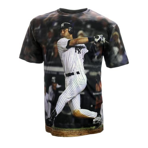 MLB New York Yankees Derek Jeter Sublimated High Definition Photo Tee Shirt Boys'