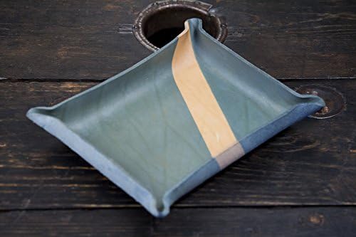 Indigo Dyed Full Grain Leather Catchall Tray Valet Tray