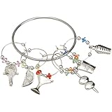 Prodyne W-6-M Pewter Stemware Charms, Martini Bar, Silver