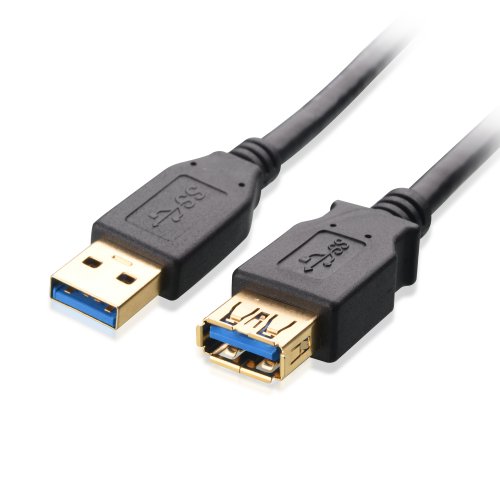 Cable Matters SuperSpeed USB 3.0 Type A Male to Female Extension Cable in Black 10 Feet On Sale