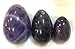 Texas Hidden Gems Set of 3 Natural Amethyst Eggs Kegel Exercise Weights