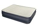 Intex Queen Size Deluxe Pillow Rest Air Bed with Built-in Electric Pump