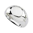 14K White Gold Dome Ring - 14.00mm