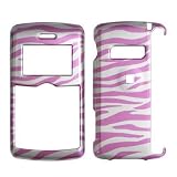 Zebra Skin Pink and Silver Stripes Design Snap On Cover Hard Case Cell Phone Protector for LG enV 3 VX9200 Bulk Packaging 