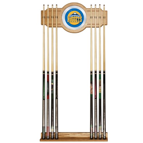 NBA6000-DN - Denver Nuggets NBA Billiard Cue Rack with Mirror