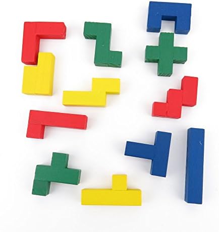 sequential puzzles Educational Wood Toys WY2341 12 Pieces Tetris Game Brainteaser Wisdom Challenge Intellectual Training Creative Thinking IQ Magic