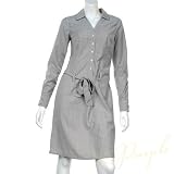 Triple Five Soul - Triple Five Soul - Women's Pinstripe Shirt Dress (Khaki)