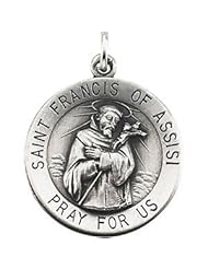 St. Saint Francis of Asissi Of Assisi Medal Pendant 14K Gold Yellow R16315