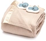 Sunbeam BW1240-030-772 Heated Electric Fleece Blanket, Twin, Mushroom
