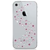 Muvit - BMTMWIP4KMIX - Coque Swarovski Elts Milkyway Cristallée pour iPhone 4 / 4S - Blanc/Rose