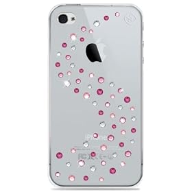 Muvit - BMTMWIP4KMIX - Coque Swarovski Elts Milkyway Cristall�e pour iPhone 4 / 4S - Blanc/Rose