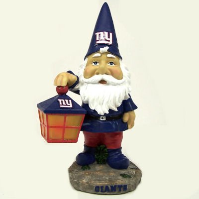 Buy NEW YORK GIANTS SOLAR POWERED LIGHTED GOOD LUCK GARDEN GNOME by Forever Collectibles