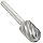PFERD Cylindrical Carbide Bur, Clog-Resistant, Uncoated (Bright) Finish, Single Cut, Radius End