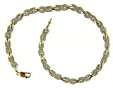 9ct Yellow Gold Diamond Set Kiss Bracelet