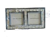 from Baskerville & Sanders Mother of Pearl Mosaic Double Frame-3x3 x 2 Ideal 30th Wedding Anniversary gift