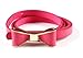 CA Fashion Women's Candy color PU leather Thin Belt Thin Skinny Waistband