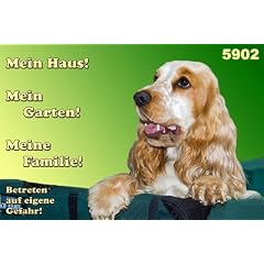 Metall - Warnschild Cocker Spaniel