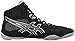 Asics Men's Snapdown Wide Wrestling Shoe, Black/Silver, 8.5 W US