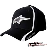 ALPINESTARS SWERVE BLACK/WHITE LG/XL FLEX-FIT HAT/CAP