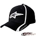 ALPINESTARS SWERVE BLACK/WHITE LG/XL FLEX-FIT HAT/CAP