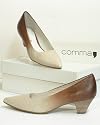 Extravaganter Comma Leder Pumps beige/braun