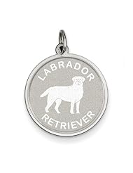 Sterling Silver Labrador Retrieve Disc Charm