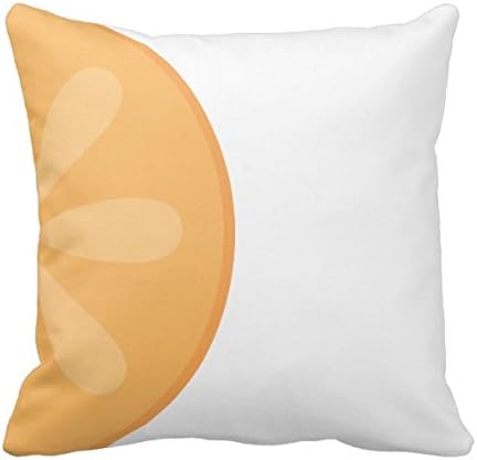 Home Decor Modern Orange Fruit Graphic Pillow Cover Cotton 18 X 18 For Sofa Or Bedroom Etc.