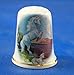 Porcelain China Thimble -- Prancing Unicorn