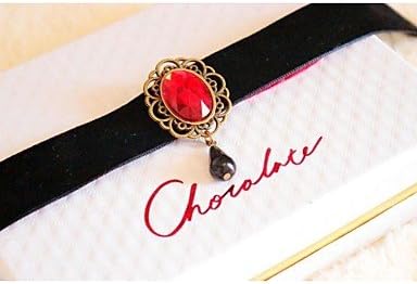 A-IIIT Eruner?Lolita Goth Black Lace Choker Velvet Necklace