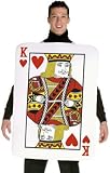 King Of Hearts Playing Card Mens Fancy Dress Costume M