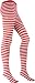 Adult White / Red Striped Tights (Size:Standard)
