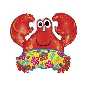 Beach Crab Shaped 36 Mylar Balloon by 
