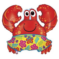 Beach Crab Shaped 36" Mylar Balloon