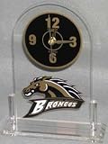 Western Michigan Broncos Clear Desk Clock NCAA College Athletics Fan Shop Sports Team Merchandise