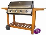 Outdoor Living : 4 Burner Partial Stainless Steel BBQ with Cover