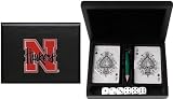 NCAA Nebraska Cornhuskers Playing Cards/Dice Gift Set - Black Finish