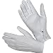 White Cotton Parade Gloves, Snap Cuff, XL