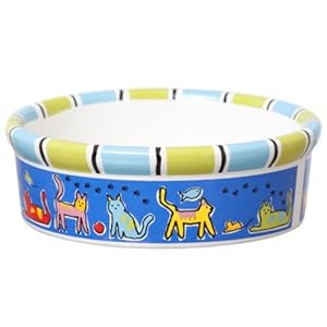 Signature Housewares Run Kitty Run Cat Bowl, Small