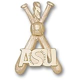 Arizona State Asu Baseball Bats Pendant (Gold Plated)